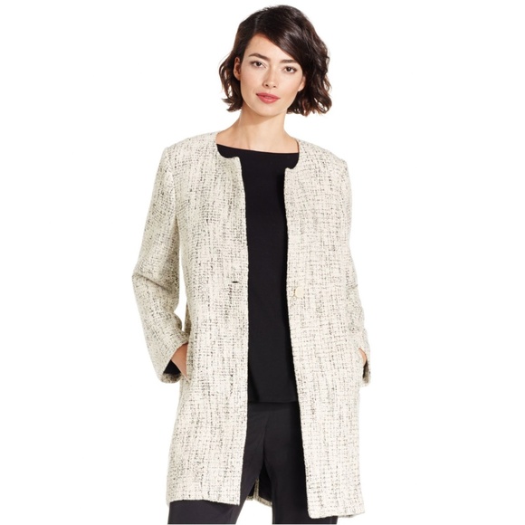 Eileen Fisher Singlebutton Tweed Cocoon 